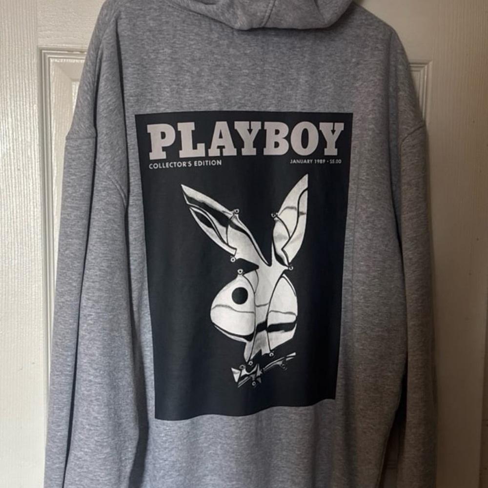 PLAYBOY Collector's Edition Gray Hoodie